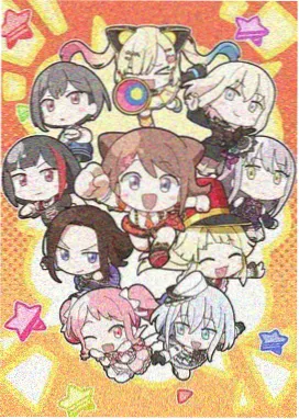 动画《色块练习曲》竖版海报：颜料的抽象色块与画笔
